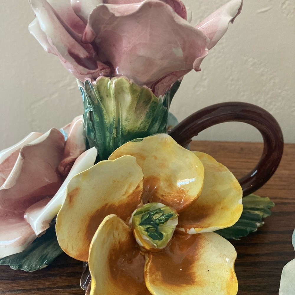 Capodimonte candle holders